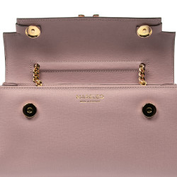 Női válltáska 041g púder rózsaszín saffiano