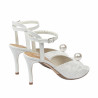 Sandale dama 1351 satin alb