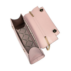 Női válltáska 041g púder rózsaszín saffiano