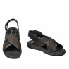 Sandale barbati 364 negru combinat