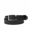 Curea barbati 71b negru lucios+negru perforat