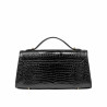 Női válltáska 041g fekete krokodil lakk