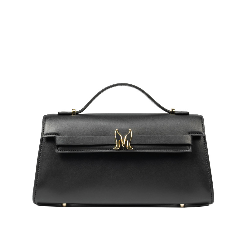 041g fekete napa női váll táska