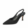 Sandale dama 1343 negru velur