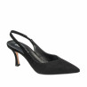 Sandale dama 1343 negru velur