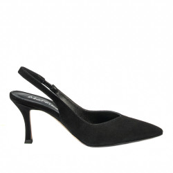 Sandale dama 1343 negru velur