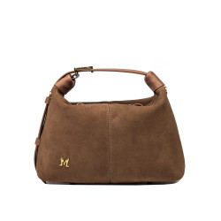 Geanta dama de mana 037g suede maro