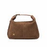 Geanta dama de mana 037g suede maro