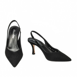 Sandale dama 1343 negru velur