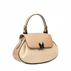 Női kézitáska 042g 01biz nude+raffia