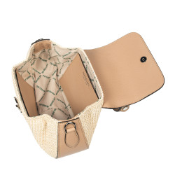 Női kézitáska 042g 01biz nude+raffia