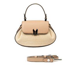 Női kézitáska 042g 01biz nude+raffia