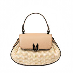 Női kézitáska 042g 01biz nude+raffia