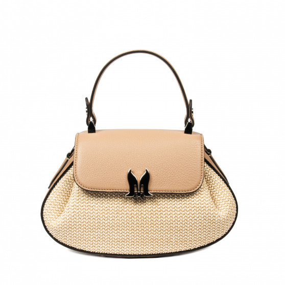 Női kézitáska 042g 01biz nude+raffia