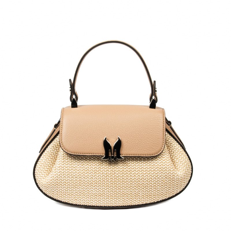 Női kézitáska 042g 01biz nude+raffia