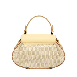 Női kézitáska 042g vajsárga+raffia