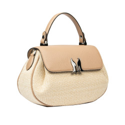 Női kézitáska 043g 01 biz meztelen+raffia