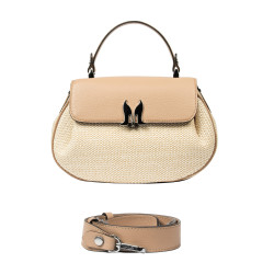 Női kézitáska 043g 01 biz meztelen+raffia
