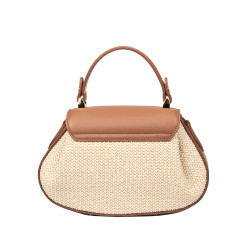 Női kézitáska 042g biz teve+raffia