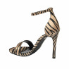 Női szandál 1349 szatén zebra bézs