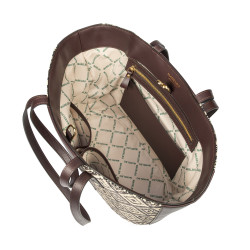 Női strandtáska 044g kakaó raffia