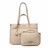 Női strandtáska 045g nude+raffia