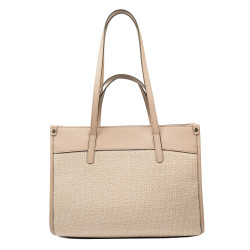 Női strandtáska 045g nude+raffia
