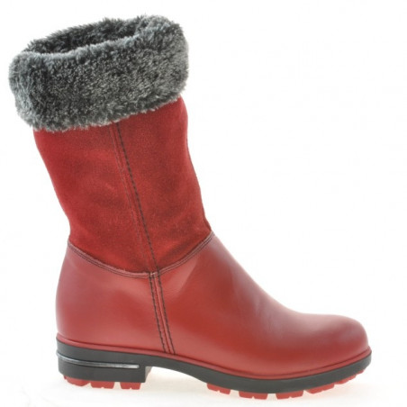 Cizme copii 3202 rosu combinat