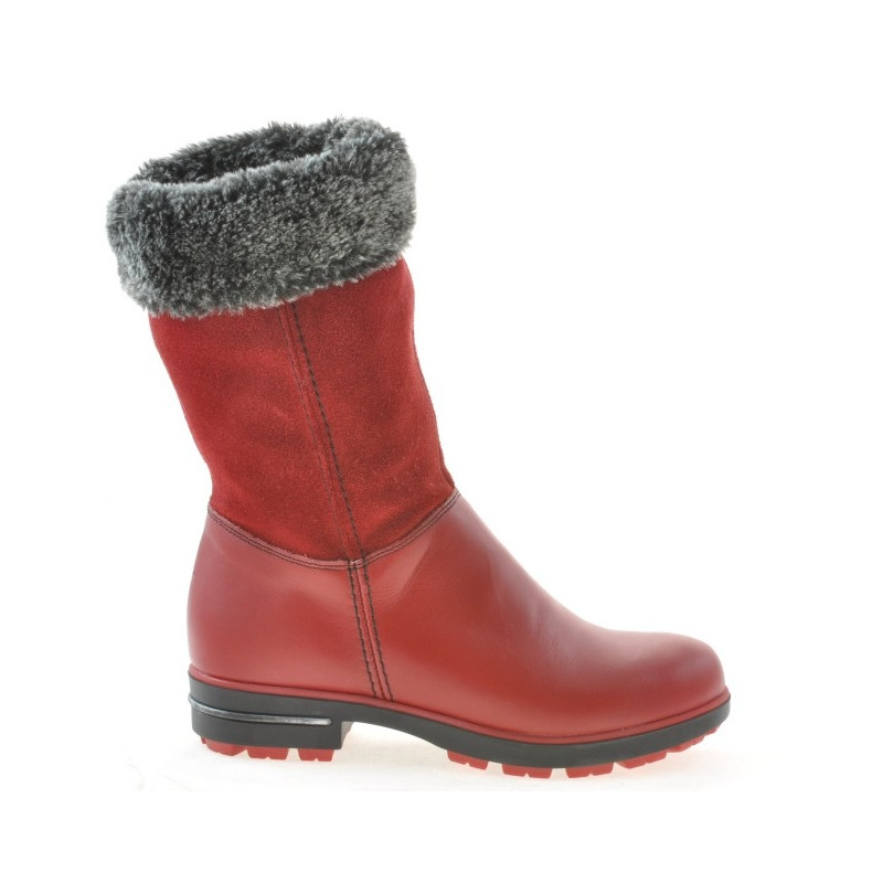 Cizme copii 3202 rosu combinat