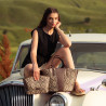 Női strandtáska 044g kakaó raffia lifestyle