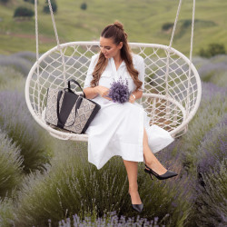 Női strandtáska 044g 01 rafia noir lifestyle