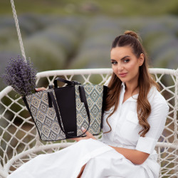 Női strandtáska 044g 01 rafia noir lifestyle