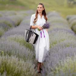 Női strandtáska 044g 01 rafia noir lifestyle