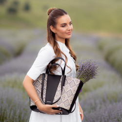 Női strandtáska 044g 01 rafia noir lifestyle