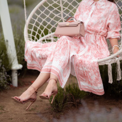 Női válltáska 041g púder rózsaszín saffiano lifestyle