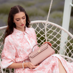 Női válltáska 041g púder rózsaszín saffiano lifestyle