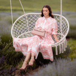 Női válltáska 041g púder rózsaszín saffiano lifestyle