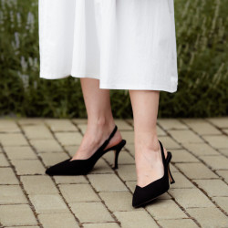 Női szandál 1343 fekete velúr lifestyle