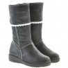 Cizme copii mici 25c negru+alb