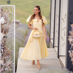 Női kézitáska 042g vajsárga+raffia lifestyle