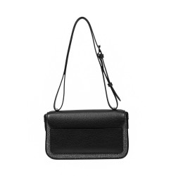 Női váll táska 046g 01 fekete+fekete raffia