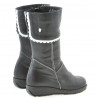 Cizme copii mici 25c negru+alb
