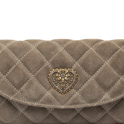 Női válltáska 048g velúr homokkő