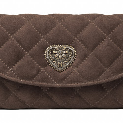 Női váll táska 048g velúr csokoládé