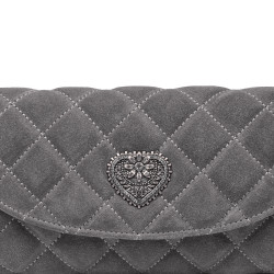 Női váll táska 048g 01 szürke velúr