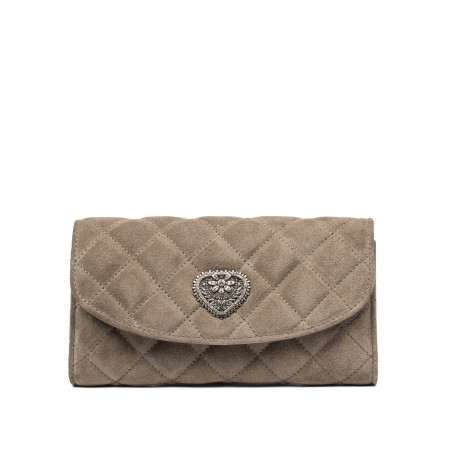 Női válltáska 048g 01 velúr homokkő