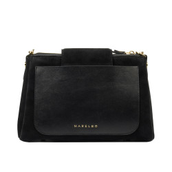 Női válltáska 051g 01 fekete camoscio