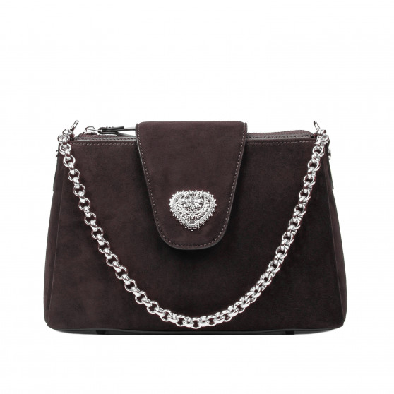 Női váll táska 051g 01 kávé camoscio