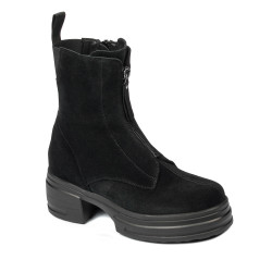 Női bakancs 3418 fekete velúr