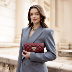 Kézitáska női válpánttal 048g bordó lifestyle